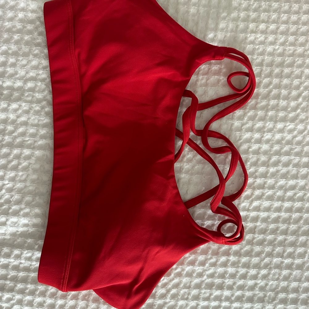 YITTY Red Strappy Swim Bikini Top